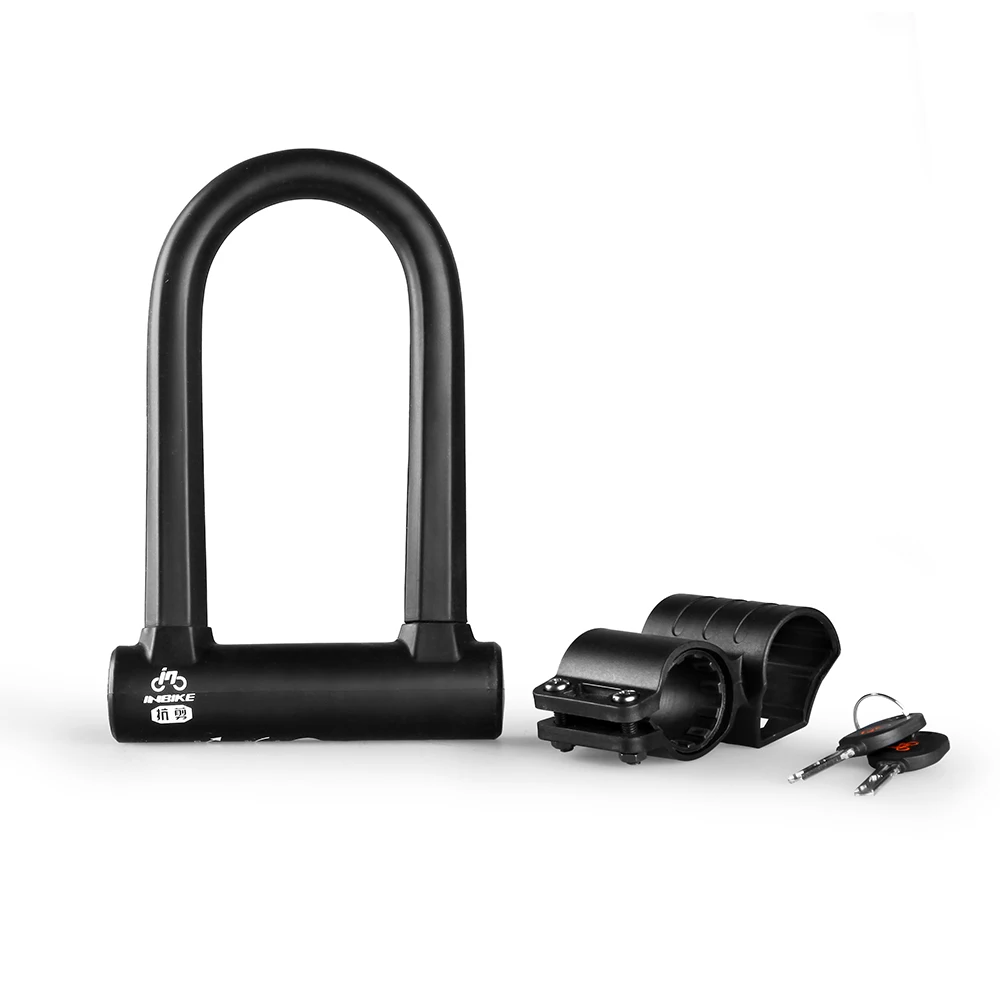 Steel Anti Theft Bike Lock Heavy Duty Anti-shear Steel Bicycle Lock Combination with U Lock Shackle Flex Cable Lock - Цвет: U Lock