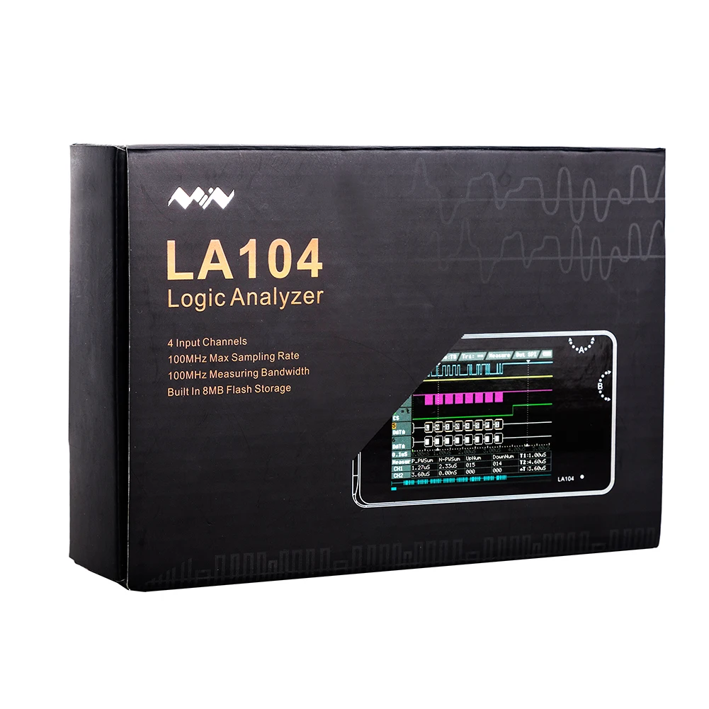 Цифровой логический анализатор LA104 USB Mini 4 канала 100 МГц максимальная частота дискретизации Встроенный 8 Мб флэш-накопитель 2," осциллограф