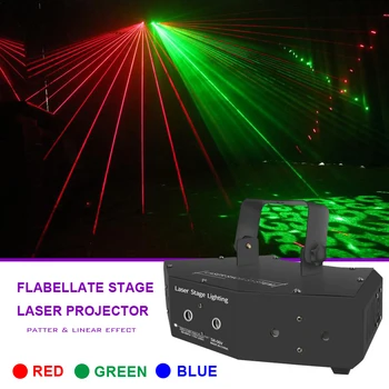 

Free Shipping Flabellate Stage Effect Laser Projector Beam Lighting DMX Control for DJ Disco Work with Moving Head Smoke Machine