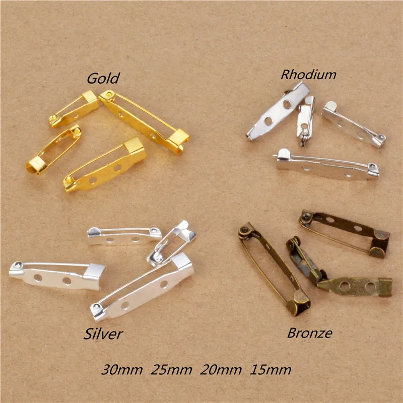 

wholesale 40pcs Safety Lock Back bar Pins Brooch base Safety Pin use for brooch hair Clothing diy Jewelry Accessories Supplies