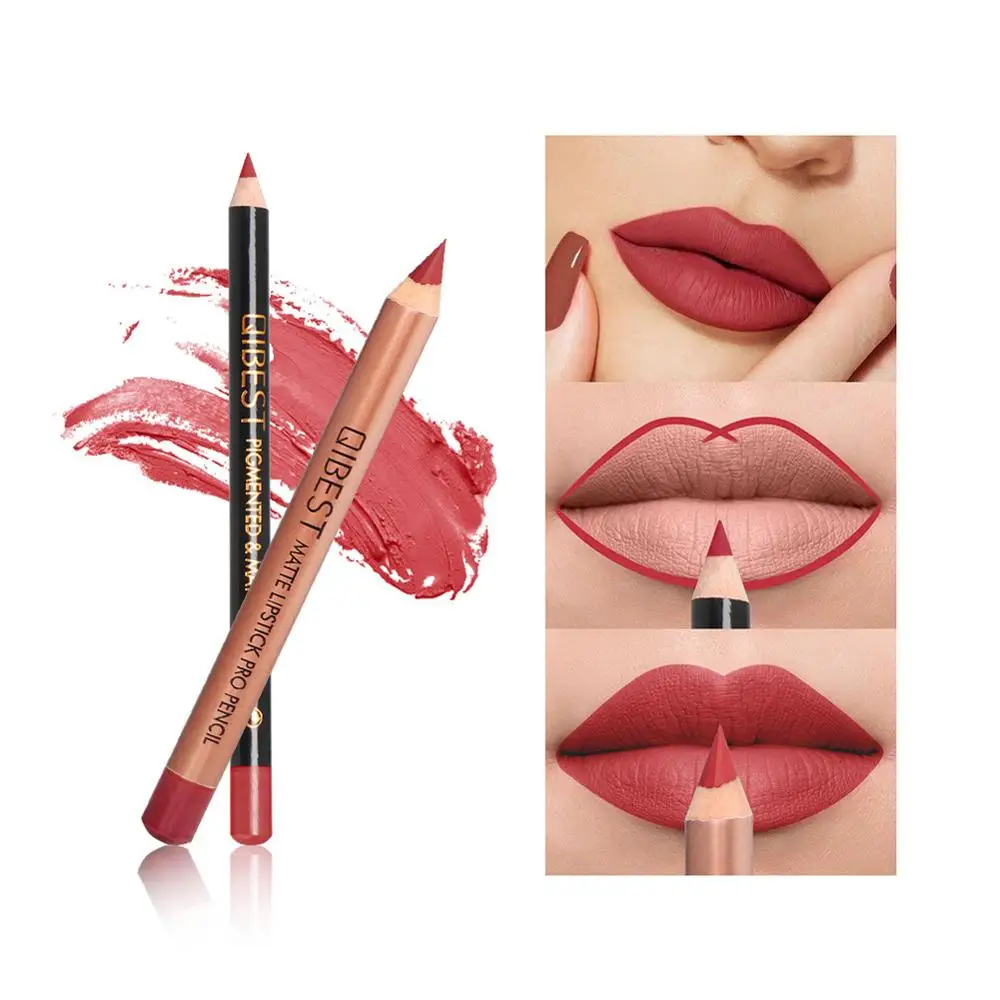 Natural Sexy Matte Lip Stick Lip liner Lip Liner Pencil Matt Lips liner Pen Set Makeup Tool Cosmetic