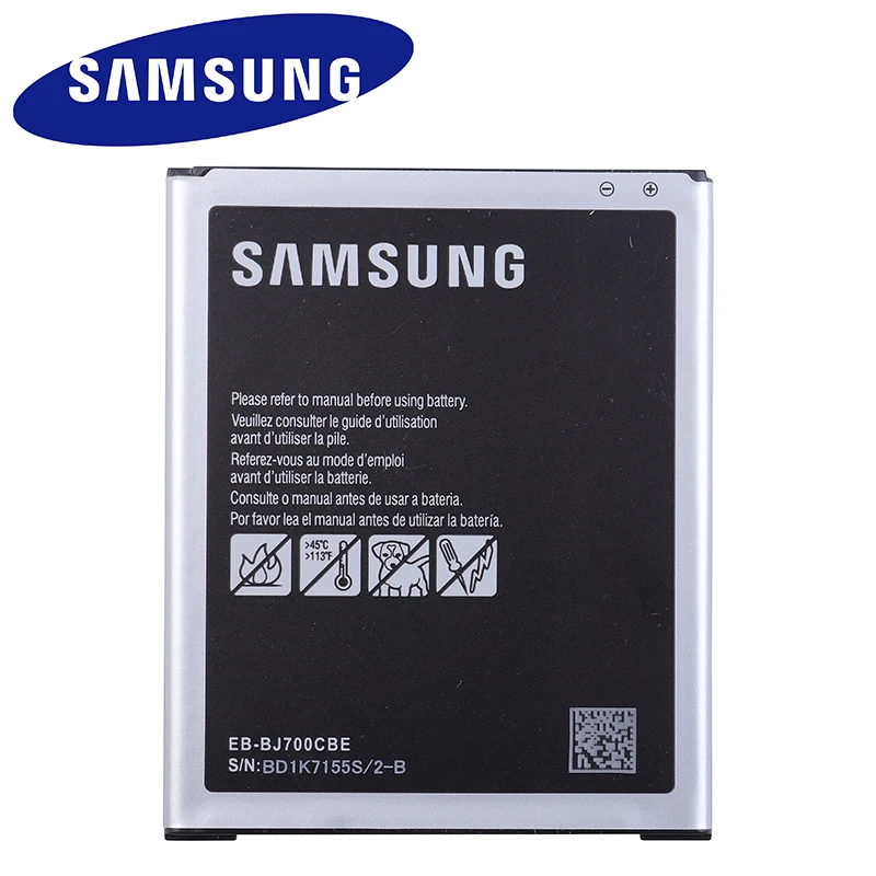 Оригинальная батарея samsung для samsung Galaxy J7 J700 J700F J700M J700H J700T J700P On7(G600) 3300 мА/ч, EB-BJ700BBC Батарея с NFC