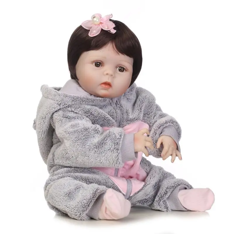 

55cm New Face Full Silicone Body Baby-Reborn Doll Toys Newborn Princess Toddler Babies Doll Girls Bonecas Bathe Toy Bebe Doll