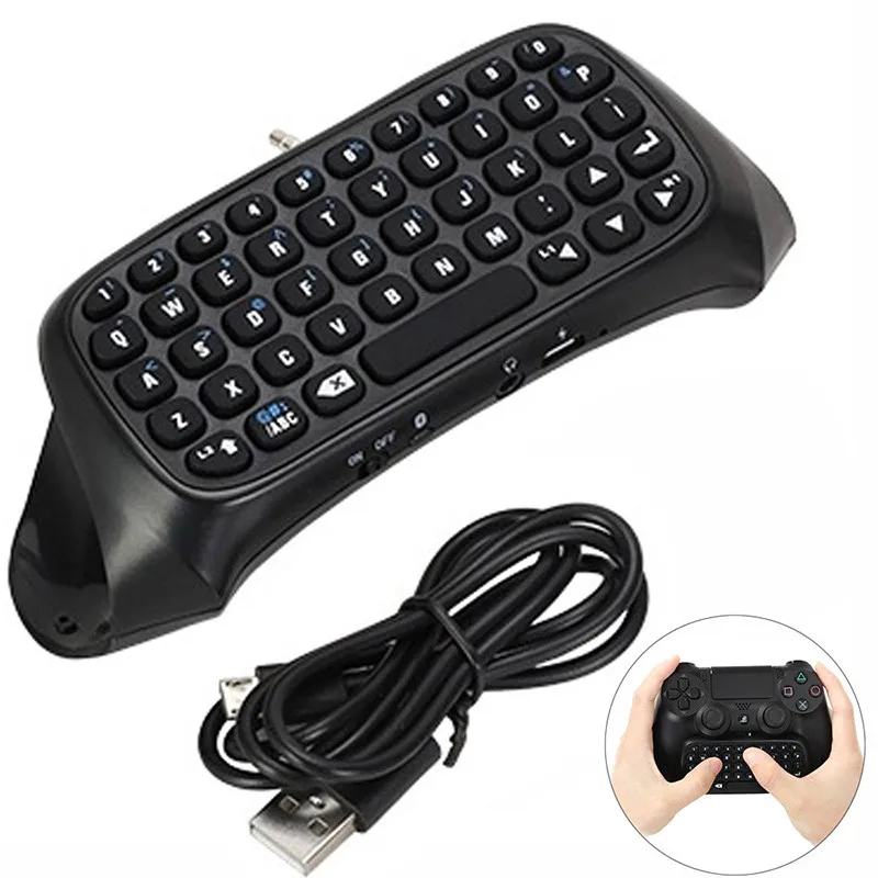 

Mini Gaming Wireless Keyboard KeyPad For Sony PS4 PlayStation 4 Accessory Controller Mini Bluetooth Wireless black Keyboard 2019
