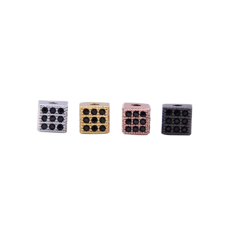 

Unique Style Micro mosaic Zirconia square for Jewelry Making Supplies Bracelet Bead Women&men DIY Accessories Loose Wholesale