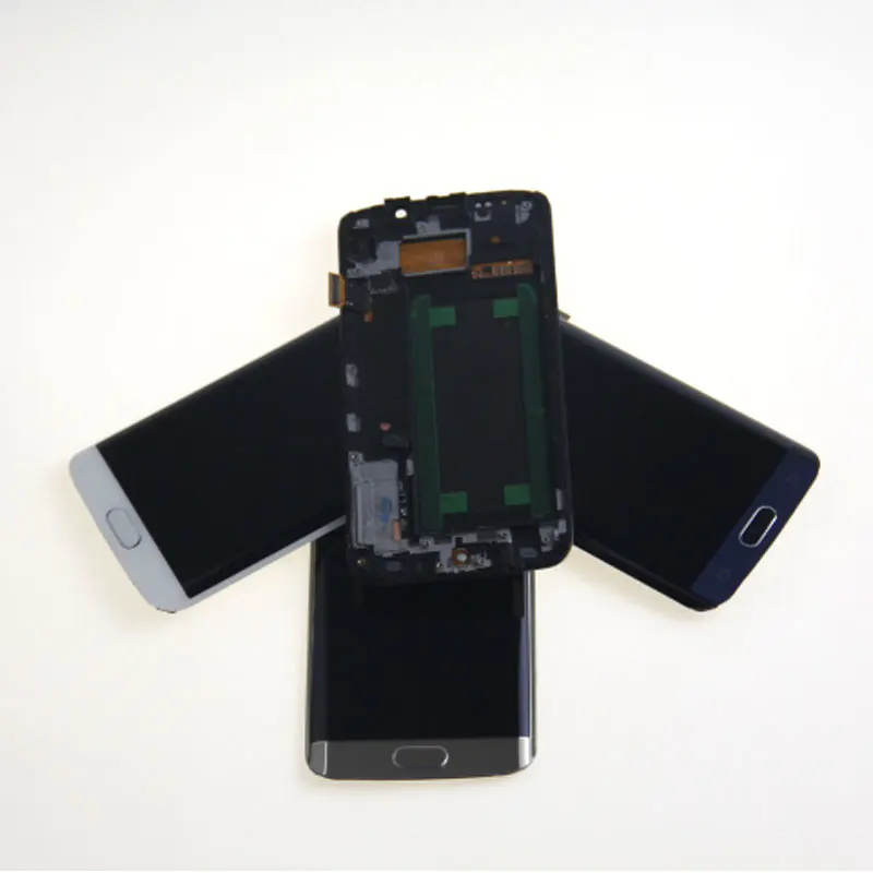 AMOLED для SAMSUNG Galaxy s6 edge G925 G925F G925I ЖК-дисплей планшета Ассамблеи мобильного телефона ЖК-дисплей запчасти с рамкой