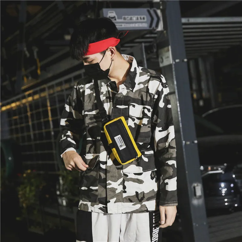 Menghuo Unisex Fanny Pack Belt Bag Panelled Waist Bag Purse Chest Fanny Pack Travel Cashier Belt Hip-hop Rock Boys Girl Bag 2018BONB1454