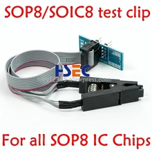 Широкая Золотая игла soic8 sop8 тестовый зажим для eeprom flash clipFor TL866ii plus/TL866CS/A EZP2010/2013 RT809F/H адаптер программист