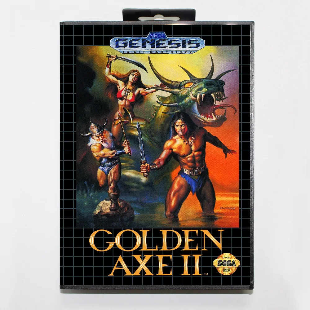 New 16 bit MD game card - golden axe II with Retail box For Sega genesis system | Электроника