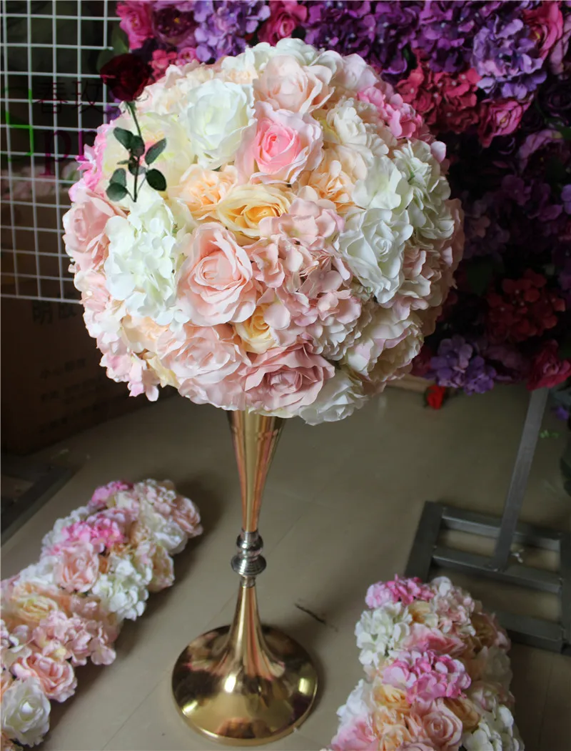 SPR смешанный розовый Шампань серия искусственных роз Свадебный цветок настенный фон Дорога свинец цветок стол центральный цветок шар