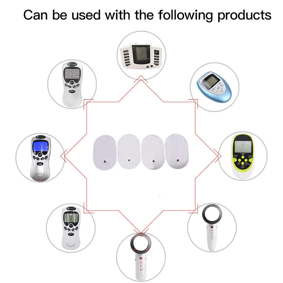 10 шт. овальной формы Тенс EMS электрода колодки для электронных всего тела похудения Массажер