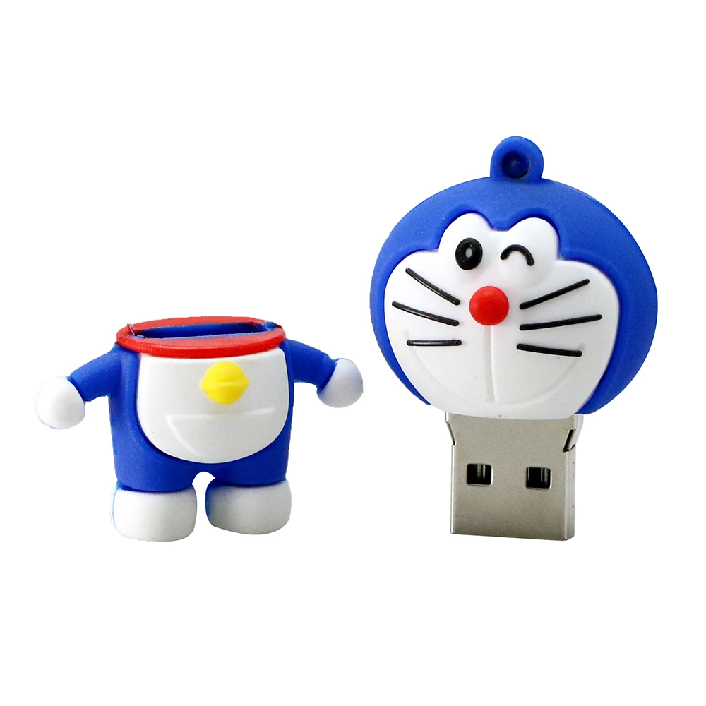 USB 2,0 флеш-накопители мультфильм Doraemon Cat карта памяти, Флеш накопитель 4 ГБ 8 ГБ 16 ГБ 32 ГБ 64 ГБ 128 Гб флешки Usb-флэш-диск подарки