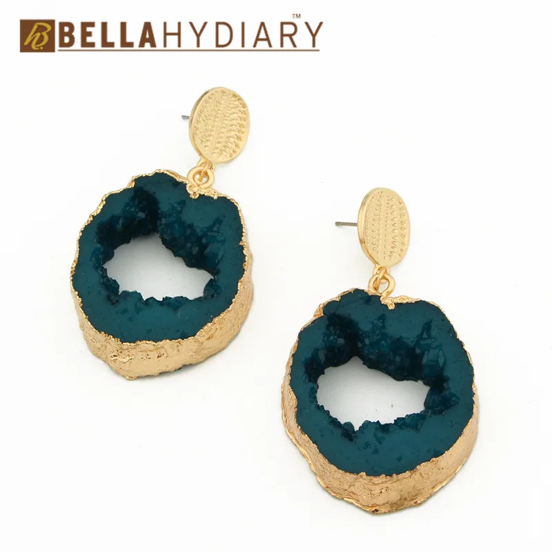 druzy earrings jewelry Ohrringe bijoux earings earring earing pendientes brinco big earrings vintage jewelry wedding earrings geometric earrings long earrings gifts for women resin earrings korean earrings (3)