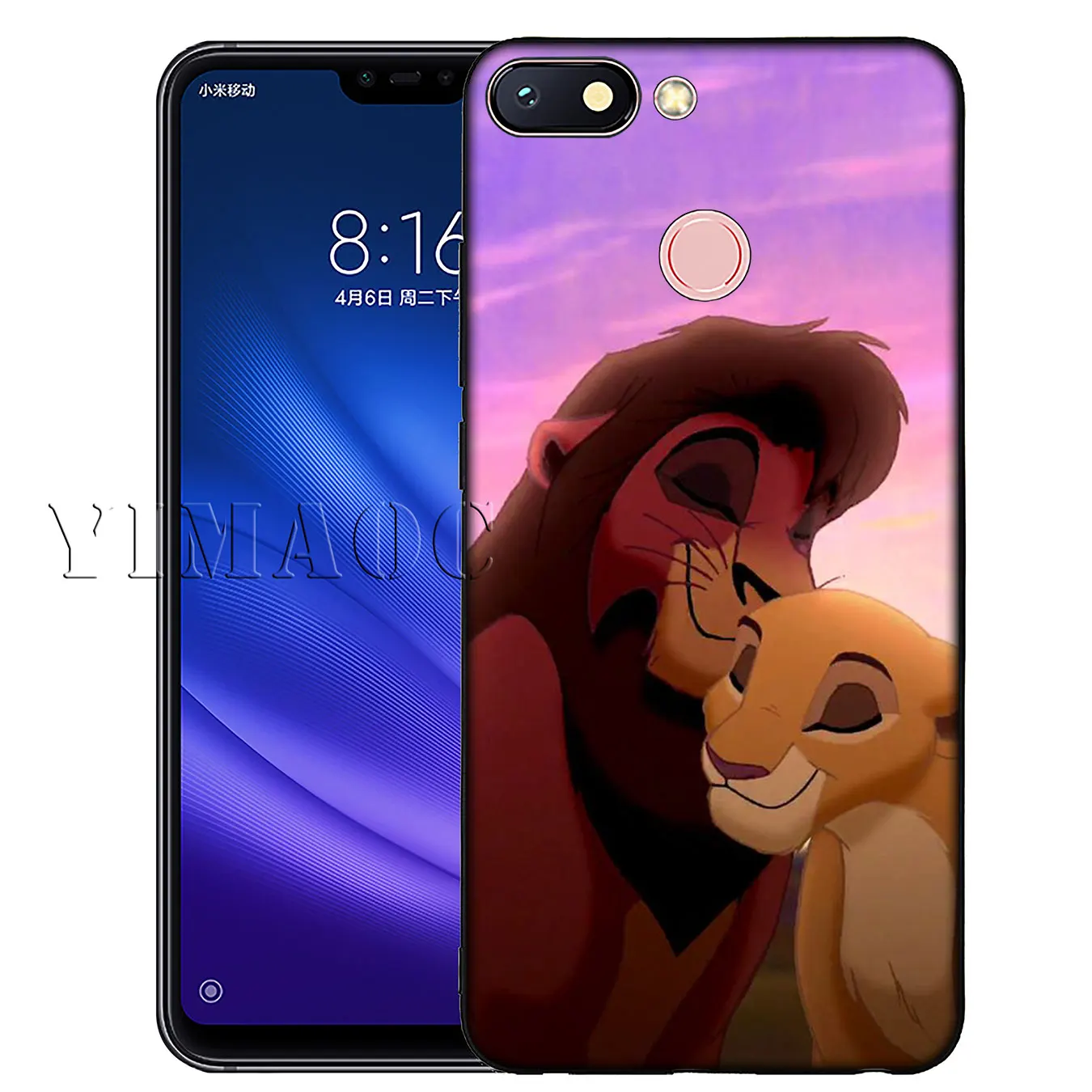 Мягкий силиконовый чехол для телефона YIMAOC с изображением Льва, короля поросенка, кота для Xiaomi Redmi K20 6A 7A Note 8 7 5 6 Pro Plus, черный чехол из ТПУ - Цвет: 3