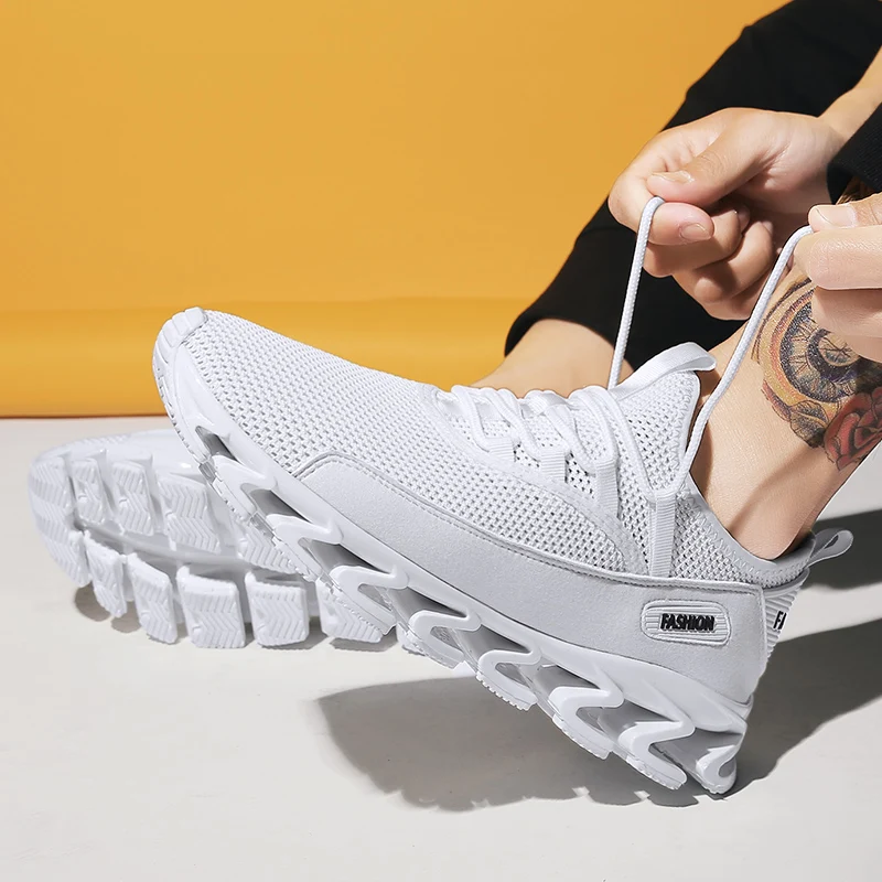 Blade Shoes Plus Size Men's Shoes 47 Breathable Running Shoes Mesh Training Shoes 46 New Style of 2019 Pure Color Casual Shoes Blade Shoes Plus Size Men's Shoes 47 Breathable Running Shoes Mesh Training Shoes 46 New Style of 2019 Pure Color Casual Shoes