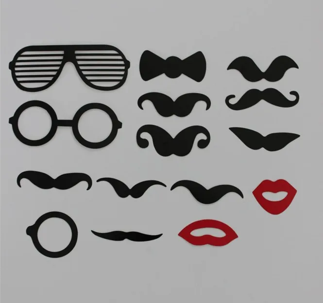 15 of the paper mustache beard camera props wedding holiday party | Тематическая одежда и униформа