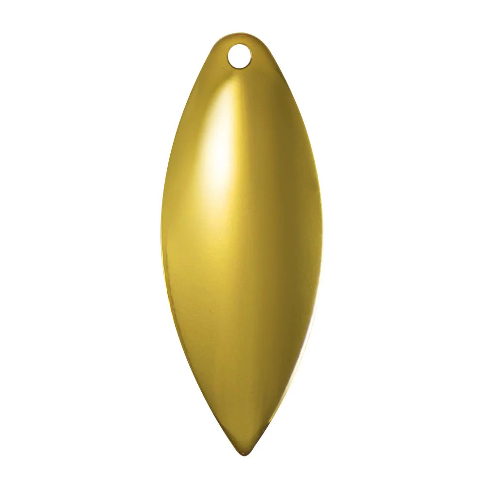 50pcs Quality Brass Willow Leaf Spinner Blades Smooth Finish, DIY