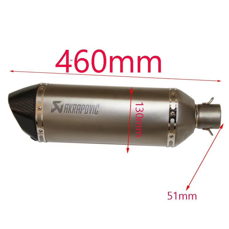 

Motorcycle Carbon Fiber Exhaust 460mm Akrapovic Yoshimura Exhaust Muffler Pipe Silencer FIT CB600 KTM690 Ducati 848 ER6N