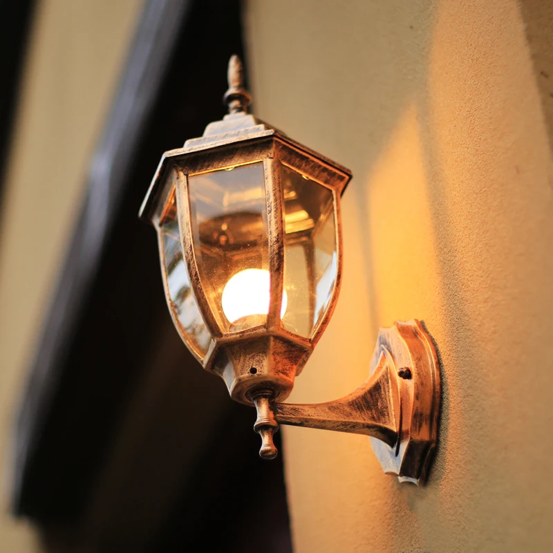 

American Outdoor European Garden aisle wall lamp lamp waterproof outdoor living room balcony wall Lamp Retro