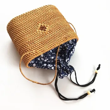 

Summer rattan bag Large capacity hand-woven women's handbag 2019 new straw beach bag ins bohemian handbag