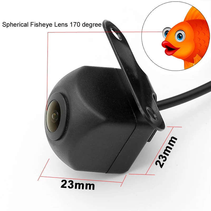 Universal HD 170 Degree Wide Angle Fisheye Lens Rear View Reversing Vehicle Camera Built-in Dynamic Guiding Line fit for Any Car
