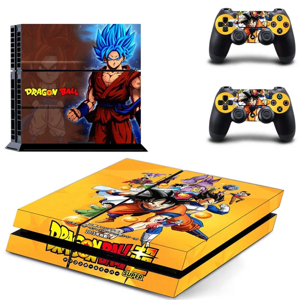 DRAGON BALL Z PS4 консоли защитный винил кожа Наклейка Обложка для sony Playstation 4 и два Беспроводной контроллер наклейки