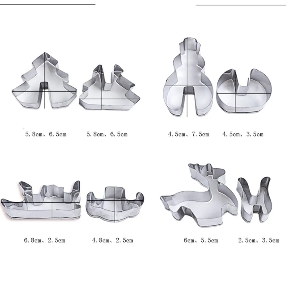 Рождество из нержавеющей стали печенье кухонная форма для самостоятельной готовки приспособления для выпекания печенья Форма для вырубки пресс-форм
