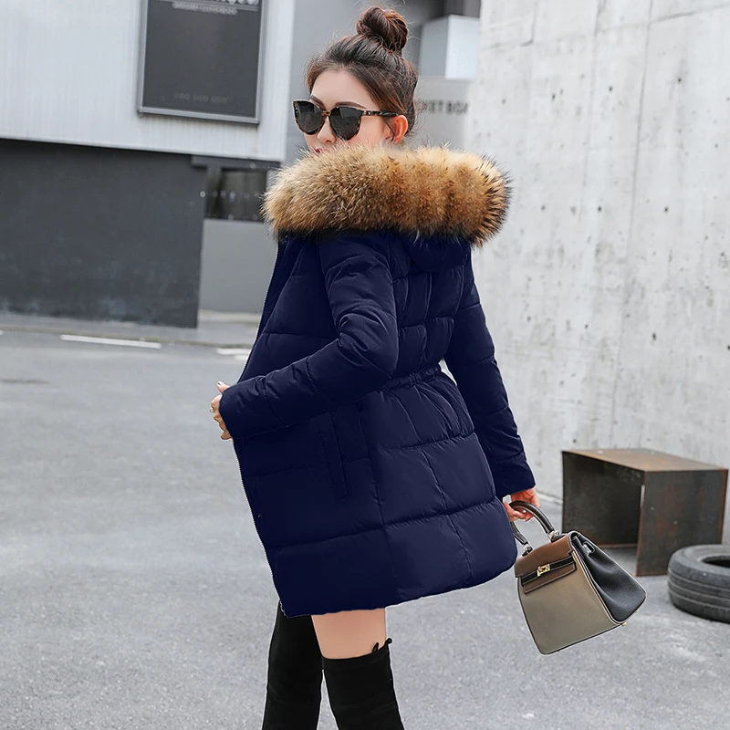 

Winter Jacket women Jacket 2019 Winter Coat Women Fake Fur Collar Warm Woman Parka Outerwear Down Jacket Winter Female Long Coat