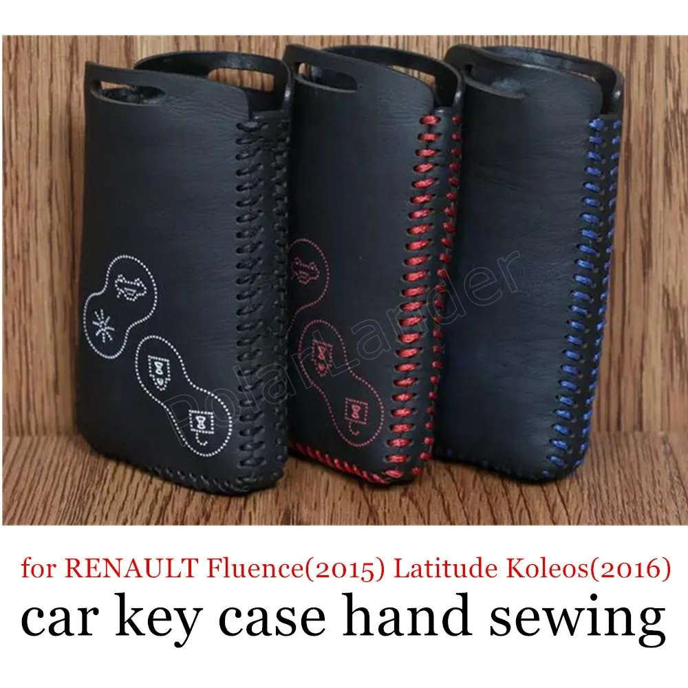 

Only Red for RENAULT Fluence(2015)/Latitude Koleos(2016)/Laguna(2012)/Talisman(2013)/Megane Hand sewing car key cover leather
