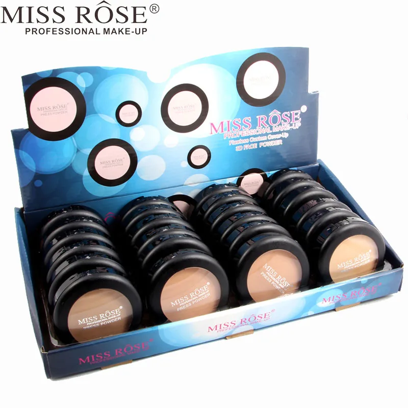 

Miss Rose 24pcs Compact Powder Double Layers With Puff Cosmetic Long Lasting Concealer Pressed Matte Powder Makeup Kit A296