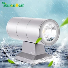 10 Вт IP65 Водонепроницаемый современный настенный светильник с крышкой вверх/вниз двойная головка цилиндра COB светодиодный Светильники для крыльца для садовое Наружное освещение AC 85-265 V