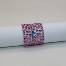 10 шт. \ Лот DIY Заказная пластиковая сетка с кристаллами кольца для салфеток Отель домашний стул створки Салфетка кольцо свадебные декоративные для банкета