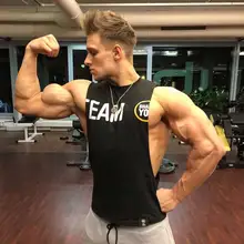 Мускуляционный жилет, одежда для бодибилдинга и фитнеса, Мужская майка, однотонные майки, пустые мужские майки