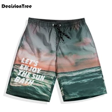 Короткие мужские дышащие плавки, штаны, Шорты для плавания, одежда с принтом, камуфляжные штаны, плавки