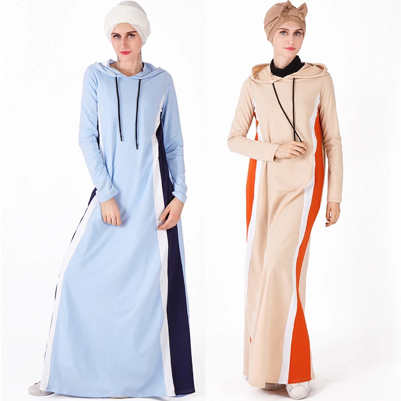 

Spring Sport Kaftan Abaya Dubai Muslim Dress Turkey Caftan Ramadan Robe Musulmane Longue Hijab Elbise Turkish Islamic Clothing