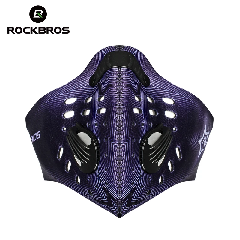 

ROCKBROS Cycling Anti-Pollution Mask Activated Carbon Air Filter Masks Outdoor Sports Mouth-Muffle Dust Half Face Covers