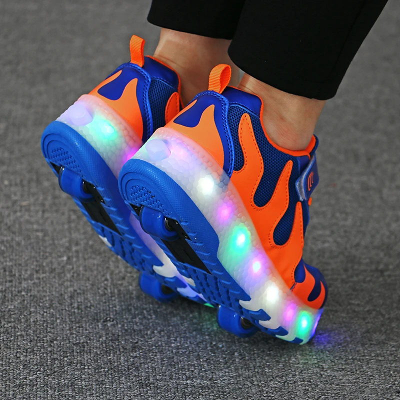 Детская обувь для девочек 2018 г. heelies спортивные кроссовки с двумя колесами