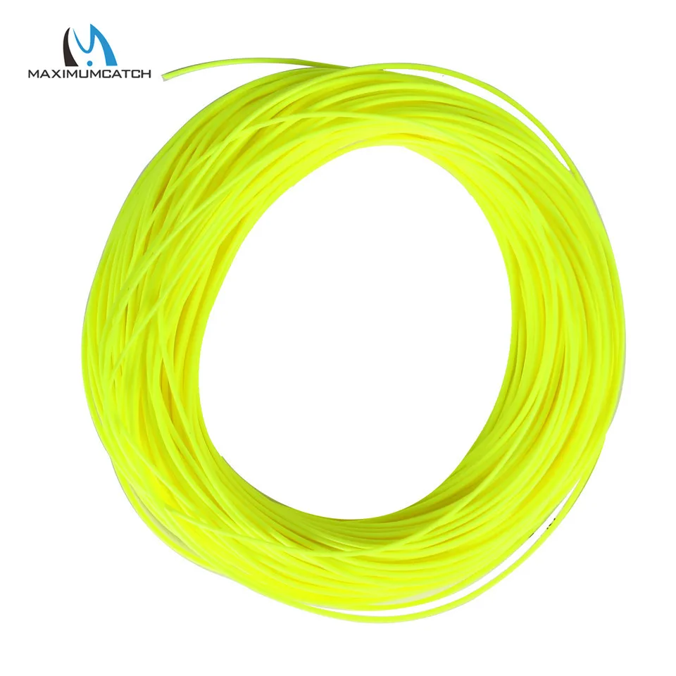 Maximumcatch 1-8WT 100FT DT Fly Fishing Line Double Taper Floating Fly Line  Green/Yellow/Orange Color