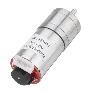 

1Pcs 25GA370 DC 6V Micro Gear Reduction Motor with Encoder Speed Dial Reducer Metal Mechanism D-shaped Double Axes