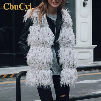 

Winter Fur Vest Coat Women Faux Furry Jacket Plus Size V Neck Sleeveless Jacket Women Casual Fashion Fur Waistcoat Long Jackets