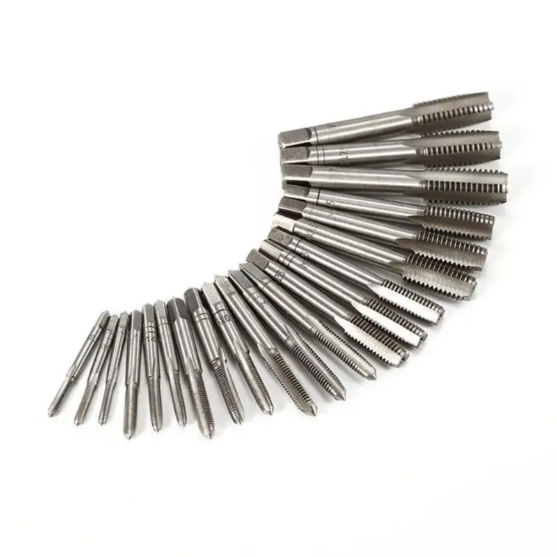 US $43.08 32pcs Metric Hand Tap Set Screw Thread Plugs Straight Taper Reamer Tools Adjustable Taps Dies Wrench For Car Repairing Hand Tool
