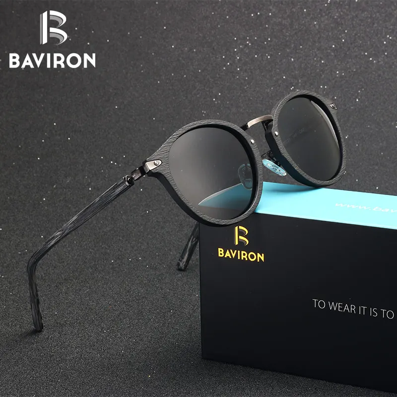 

BAVIRON 2018 Acetate Plate Sunglasses Unisex Retro Sun Glasses Round Hand Making Polarized Glasses General Popular Glasses 7252