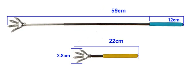 Коготь медведя назад скребок практичный удобный нержавеющая регулируемая ручка клип назад скребок телескопическая карманная царапающий массаж комплект