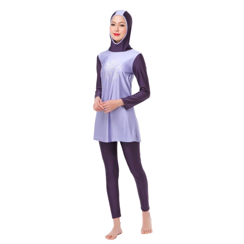 Исламский swimsui5XL-S большой размер s мусульманская одежда для плавания скромный мусульманский пляжный купальник Дешевые Буркини плюс размер - Цвет: Зеленый