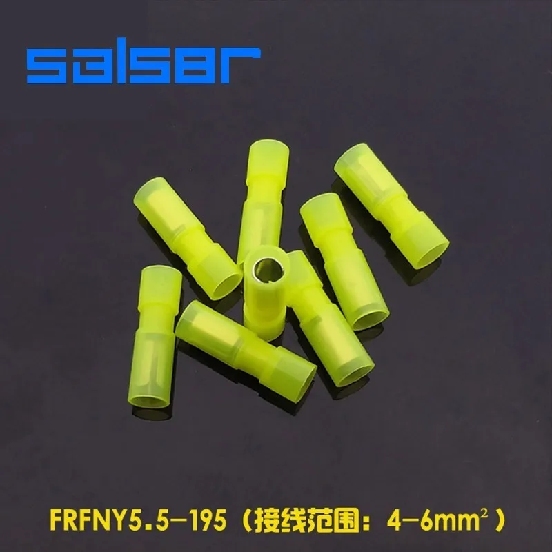 

20PCS/lot 10SET Yellow MPFNY5.5-195 Terminal Round Male And Female Nylon Public Insert Full Insulation Terminal P365