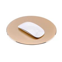 220*220mm de Haute Qualité Creative Circulaire En Aluminium En Métal Jeu Souris Pad PC Ordinateur Portable de Jeu Tapis De Souris pour Apple MackBook