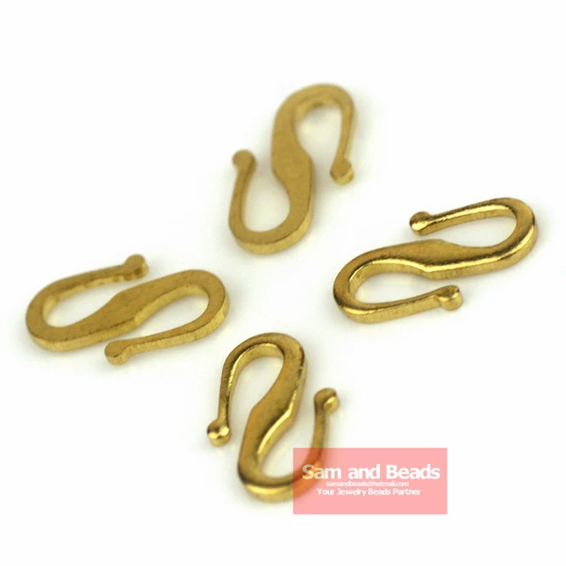 Wholesale!!! 30pcs/lot 11.5x7mm S Shape Toggle Hook Clasps Gold