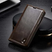 

CaseMe Phone Cases For Apple iphone 8 Original Brand Genuine Leather Magnet Auto Flip Wallet Case Cover For iphone 8 Case JS0171