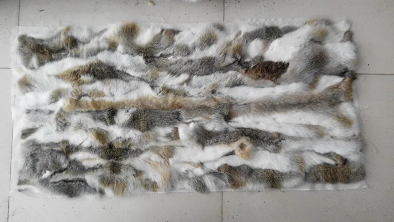 Дешевая Цена одеяло из меха кролика на заказ цвет загорелый кроличий мех для продажи - Цвет: Color 1