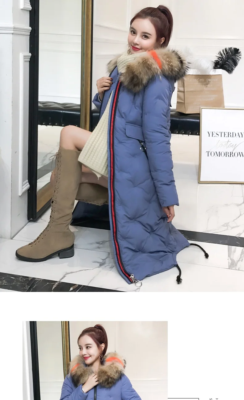 Longue Col D'hiver 2018 Fourrure Mode De Parkas Femmes Marée Nouvelles xqxRwU8TY